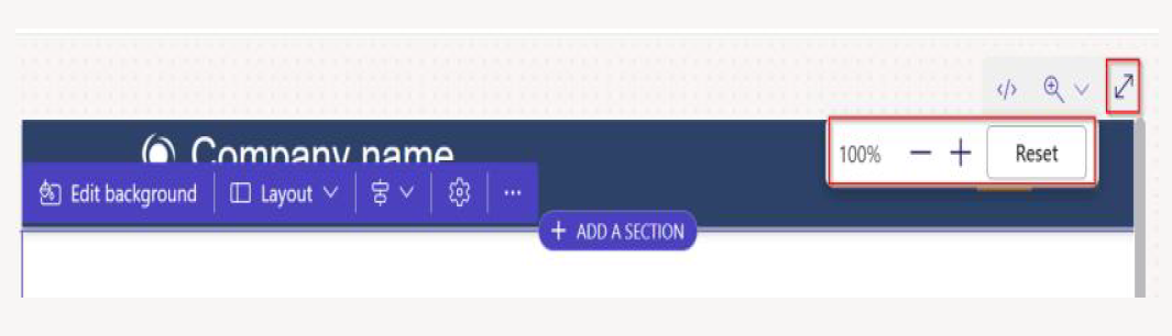 Rearrange sections and components using drag and drop